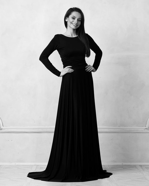 Black maxi type elegant dress